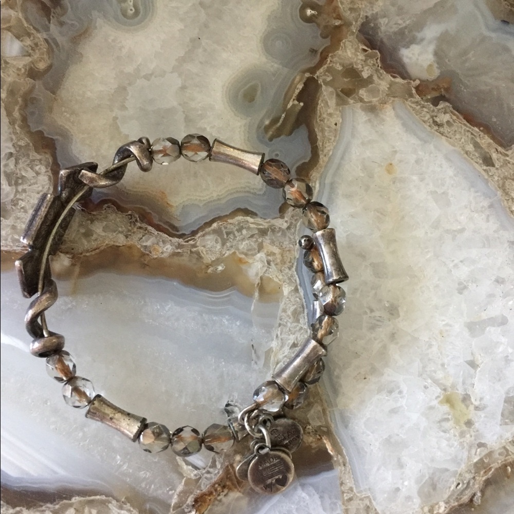 Silver beaded Alex and Ani bracelet